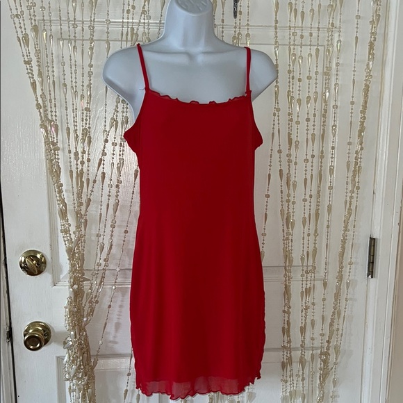 Red Spaghetti Strap Dress - Picture 1 of 5